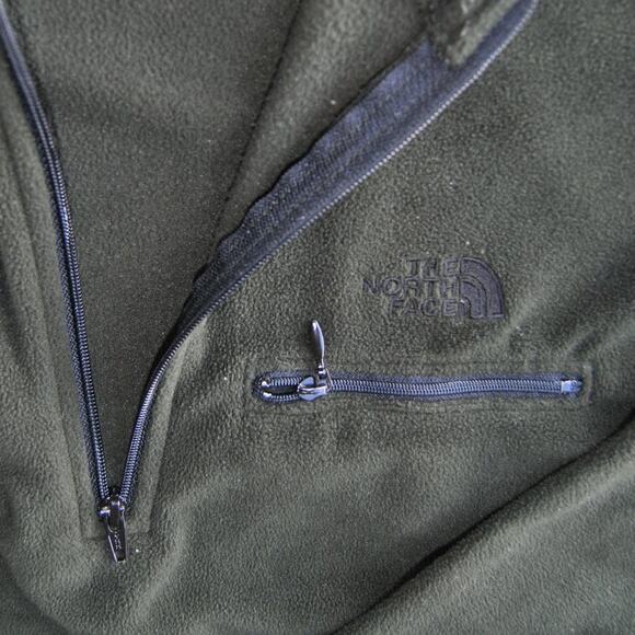 The North Face Large Green Quarter Zip Sweater w/ Front Zipper Pocket - Picture 3 of 4